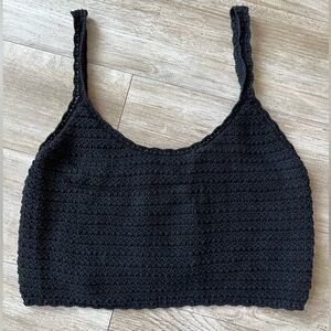 Aerie Summer Nights Crochet Cropped Tank